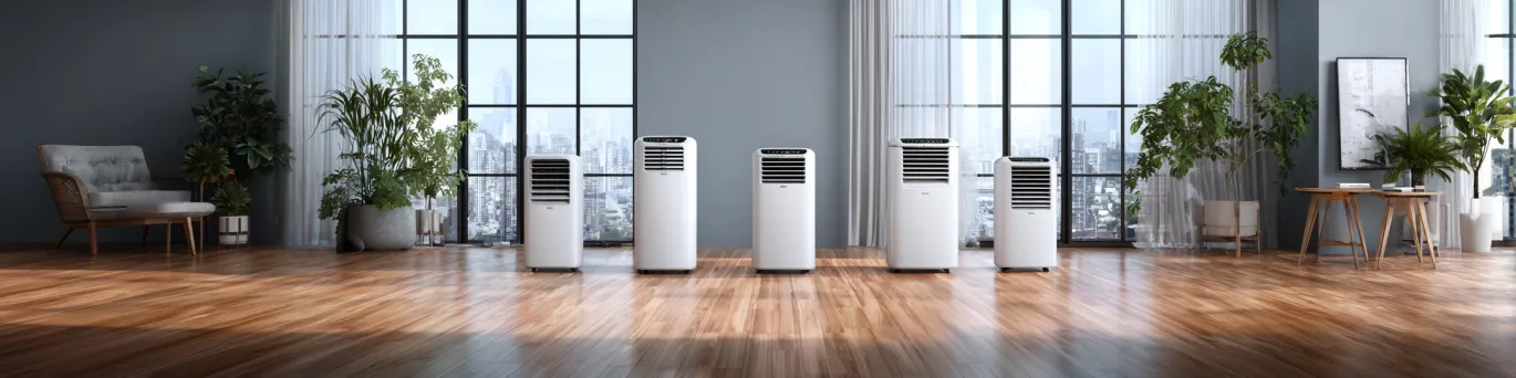 Climatiseurs portables double flux puissants refroidissant efficacement une pièce spacieuse sans installation complexe