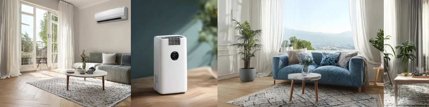 Comparatif énergétique entre climatiseurs portables et modèles fixes montrant les différences de consommation électrique
