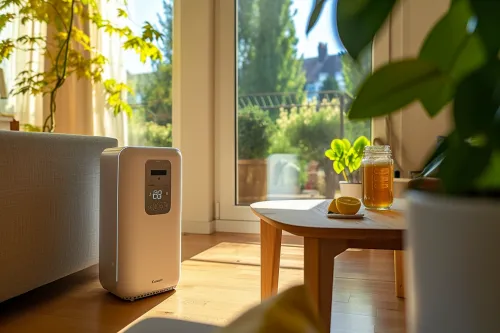 Climatiseur portable à haute efficacité énergétique avec affichage du coefficient de performance et économies d'énergie