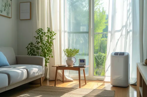 Climatiseur portable économique avec affichage de consommation énergétique et télécommande programmable