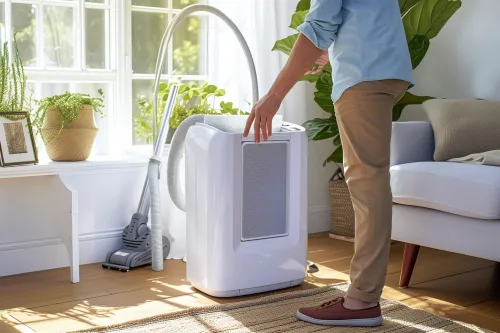 Entretien régulier d'un climatiseur portable avec nettoyage du filtre pour optimiser sa durée de vie et ses performances