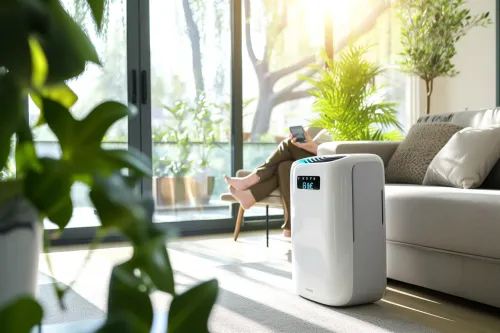 Climatiseur portable économe avec fonctionnalités intelligentes pour optimiser la consommation d'énergie et le confort