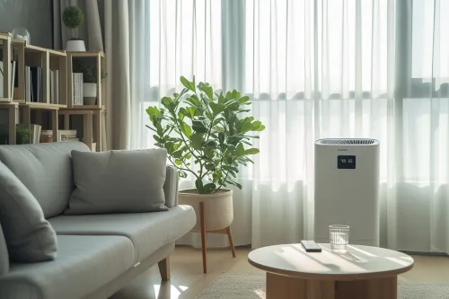Climatiseur portable compact rafraîchissant efficacement un studio, idéal pour les petits espaces d'habitation